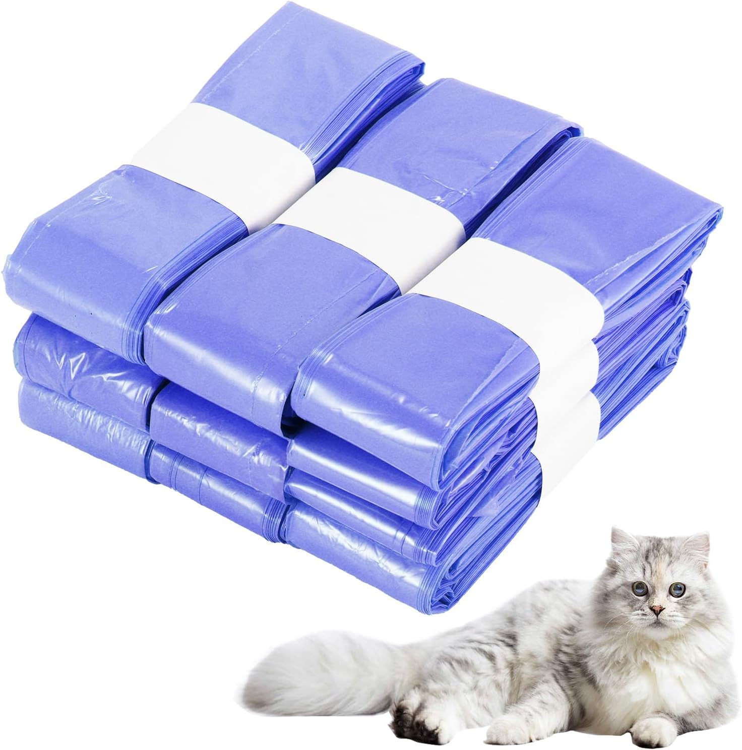 Ourleeme Cat Litter Refill Bags, 4.5 M Litter Genie Refill Bags, Pack of 10 Cat Litter Refill Containers Compatible with Your Genie Litter Refill Container (Without Cartridge)