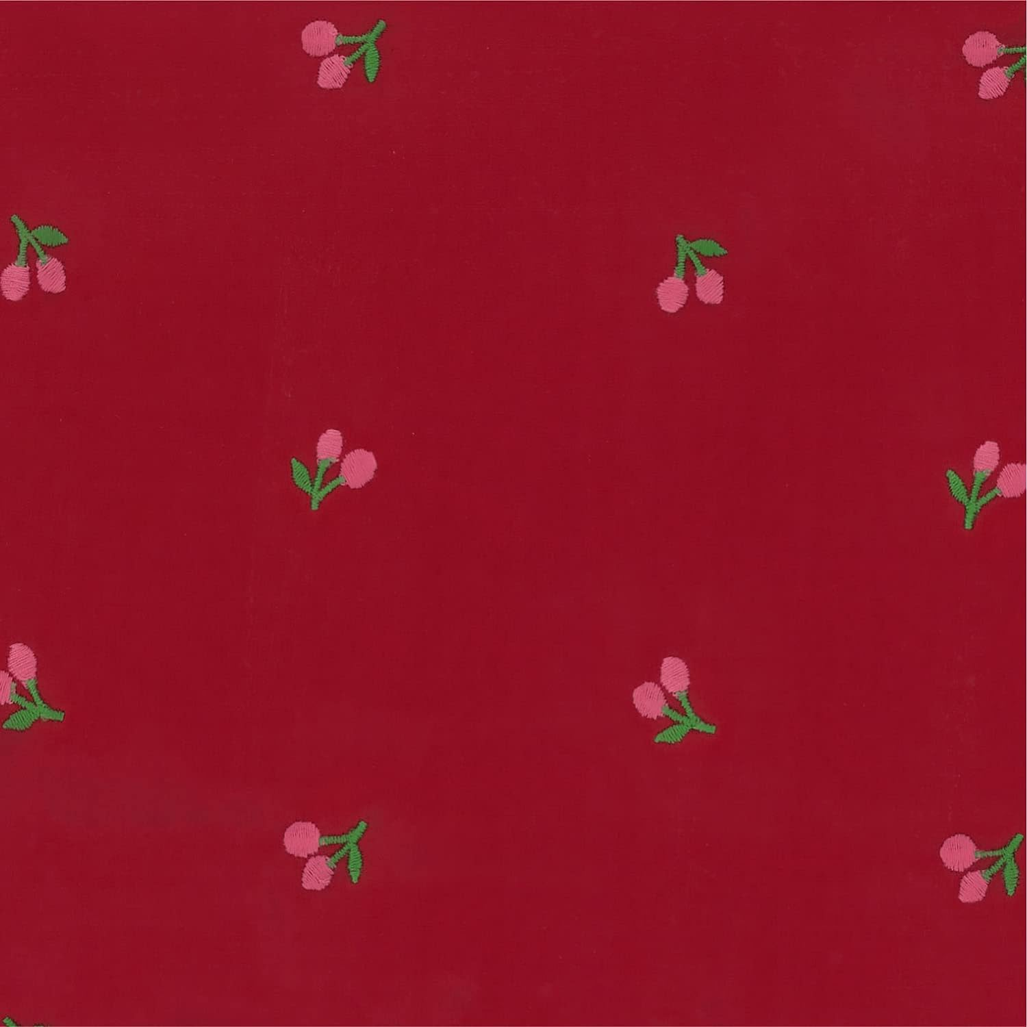 Kiyohara KOF34-1M Cocochi Fabric Fabric, Soft, Broad, Embroidery, Cherry, Approx. 43.3 Inches (110 Cm) Width X 3.3 Ft (1 M) Cut Col.Rbl Royal Blue