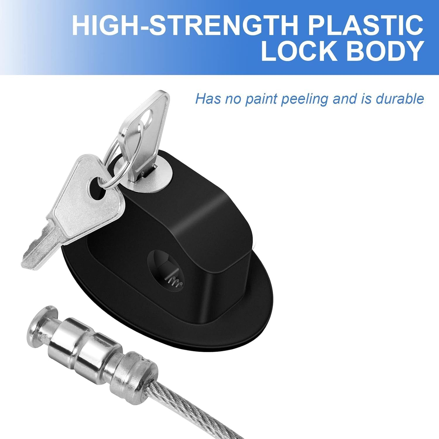 4 Pcs Fridge Lock, Refrigerator Lock for Children, Mini Fridge Locks for Kids, Freezer Lock, Used in Refrigerator Door, Cabinets, Drawers, Toilet Seat (Black, 4 Pcs) image number 5