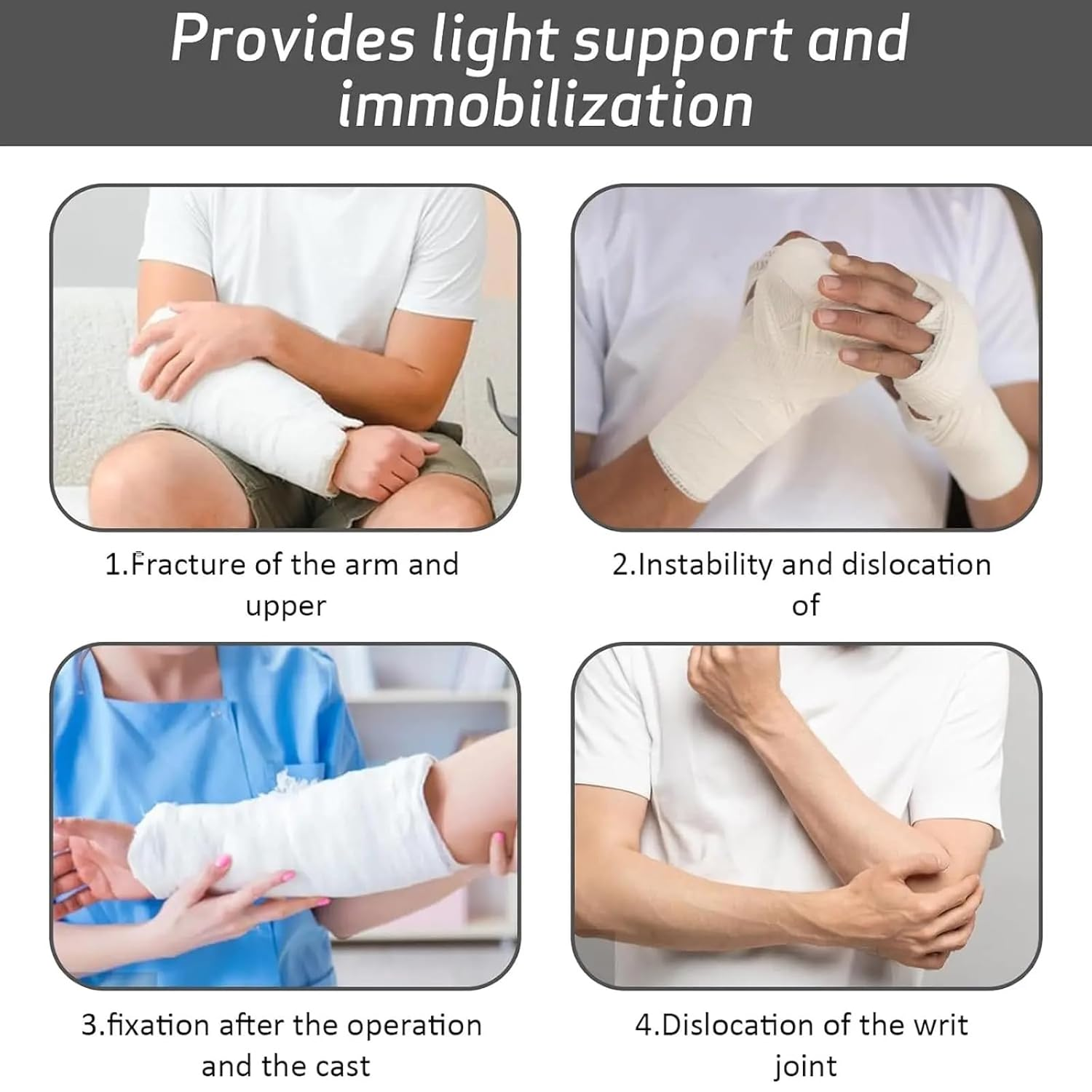 MYLEUS Mesh Arm Sling Shoulder Immobilizer - Adjustable Lightweight Breathable Support Brace for Injured Arm - Fits Left/Right Arm Men Women Adults (Black, L) image number 3