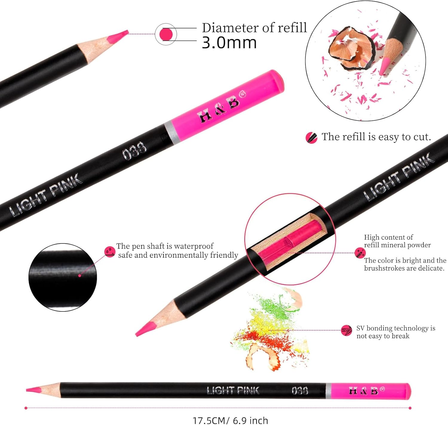 Colouring Pencils Set 24 Colors Oil Based Professional Art Supplies in Metal Tin Box Includes Sketchbook Perfect for Students Artists Art Beginners Ideal Christmas New Year image number 5