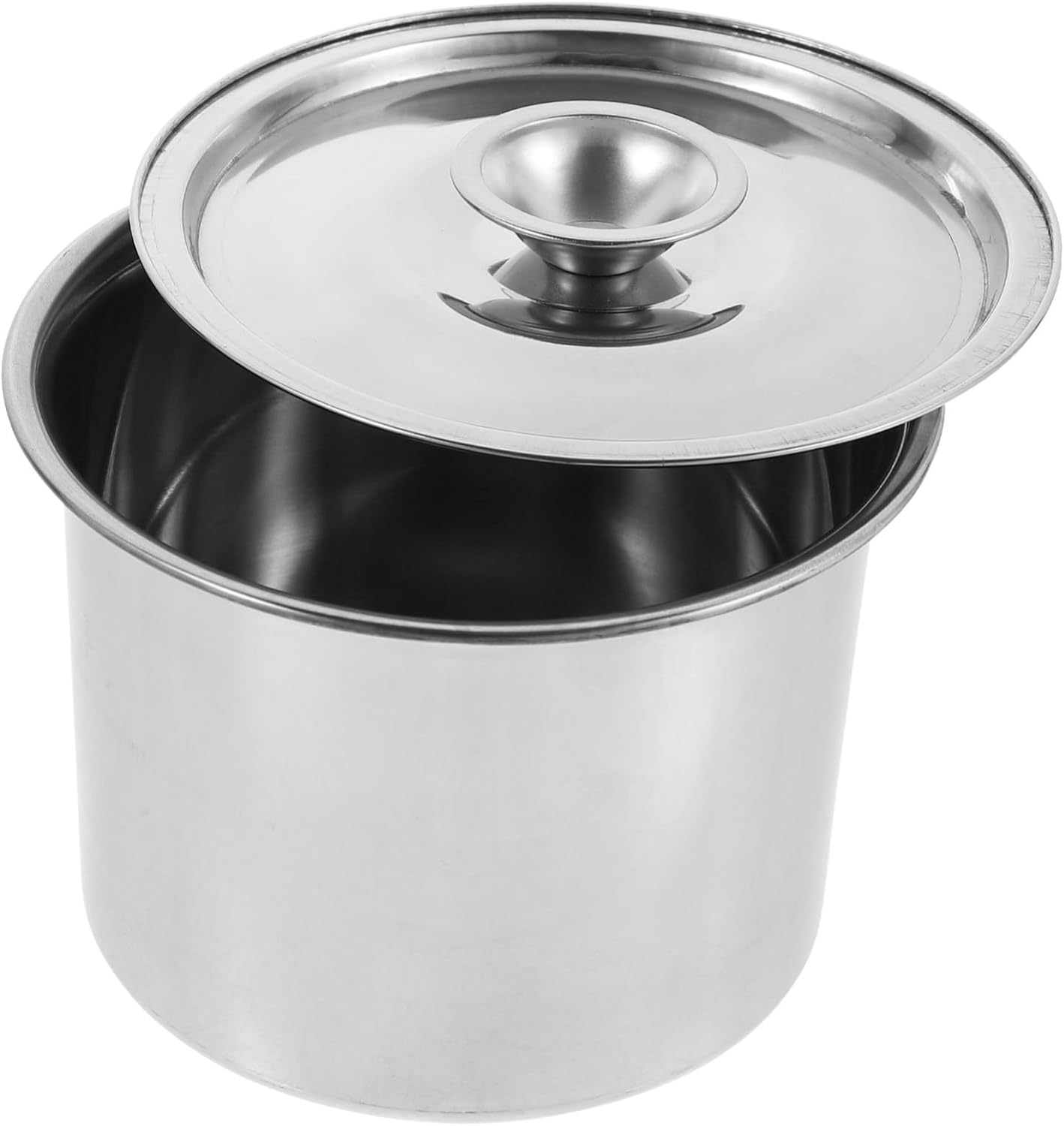 Garneck Stainless Steel Seasoning Storage Pot with Lid Food-Grade Condiment Container for Salt Sugar Spice Easy-Open Jar for Kitchen Restaurant Dining Use image number 1