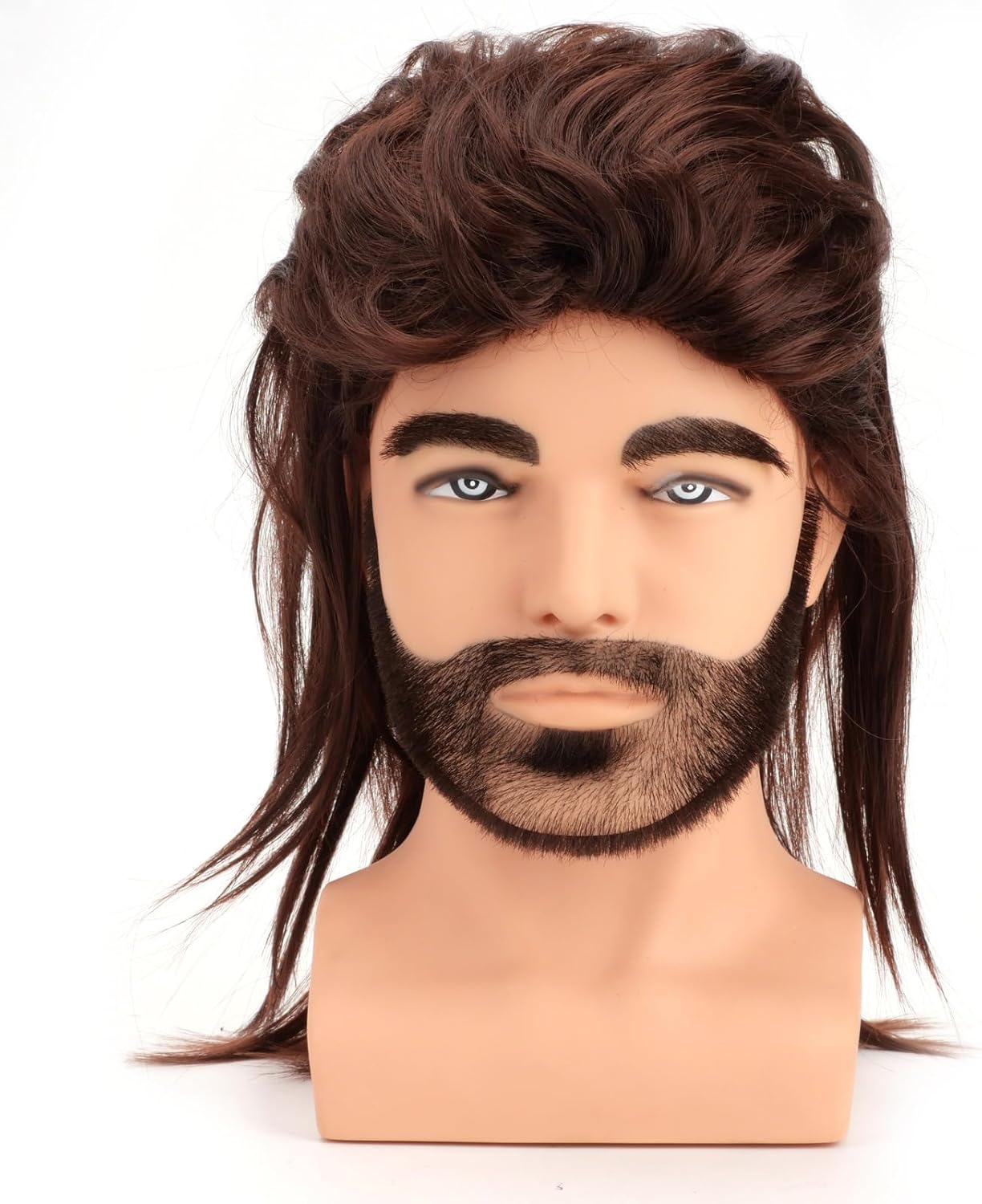 BERRYLION Mullet Wig - Adult Funny Wig for Men - Pop Rock & 70S/80S Style (Ginger)