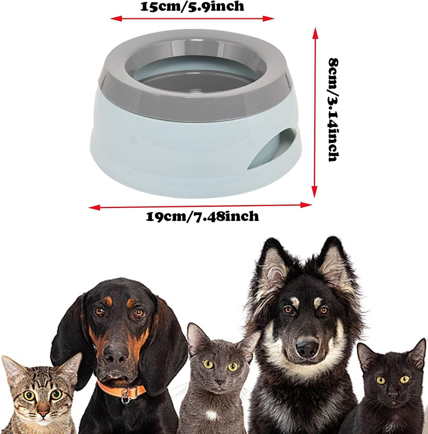 Water Bowl for Dogs Dog Bowls Non-Slip Drinking Bowl Cat Bowl Portable Water Bowl Car Travel Drinking Bowl Portable Non-Slip Drinking Bowl Leak-Proof Cat Bowl Drinking Bowl for on the Go image number 3