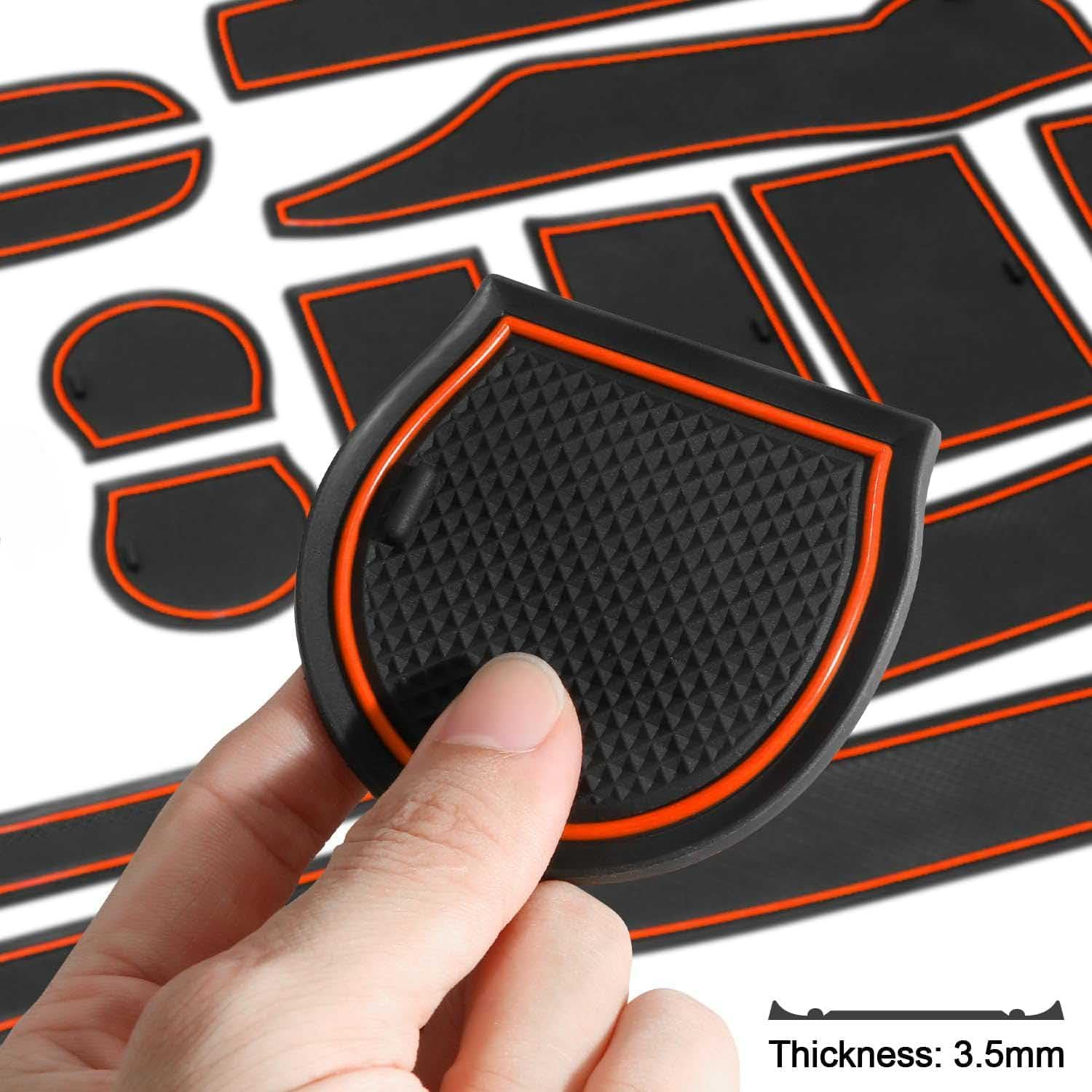 17PCS Car Interior Liners & Cup Holder Mats Fit for Subaru Forester 2019-2024, Interior Non-Slip anti Dust Cup Holder Inserts, Door Pocket Liners Interior Accessories