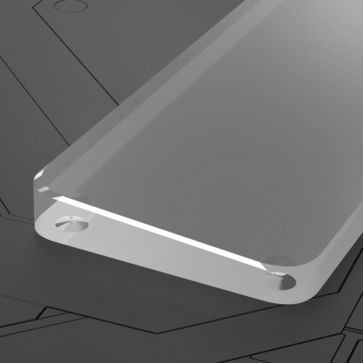 SELORSS Acrylic Keyboard Wrist Rest - Full Size 100% Keyboard- Mechanical Keyboards Ergonomic Palm for Computer Keyboard,Anti-Slip Base,Wrist Pad Laptop,Office & Home-Easy Typing White/Full-Size image number 2