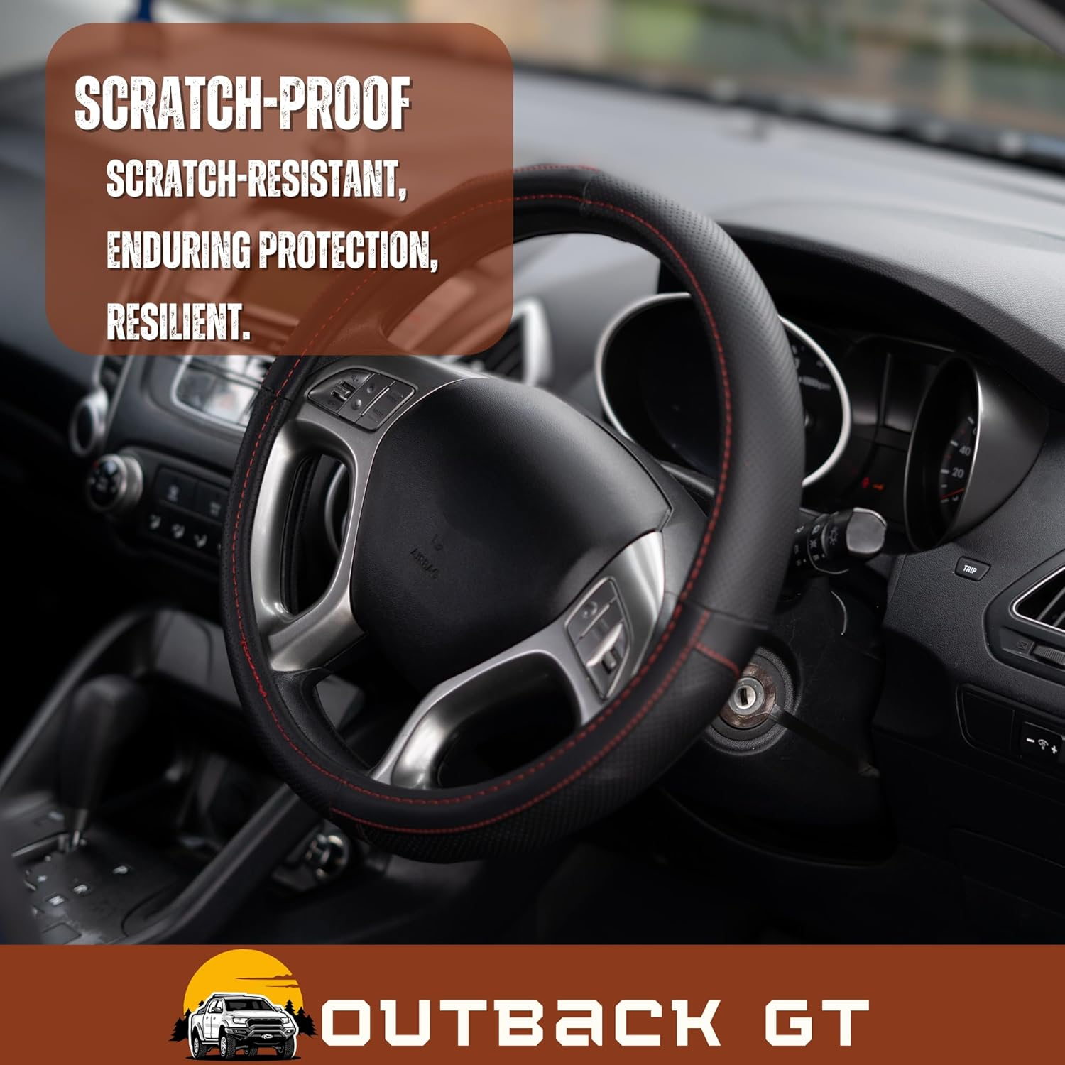 Steering Wheel Cover for Hyundai I30 2012-2016 (GD) 38CM | Circle image number 5