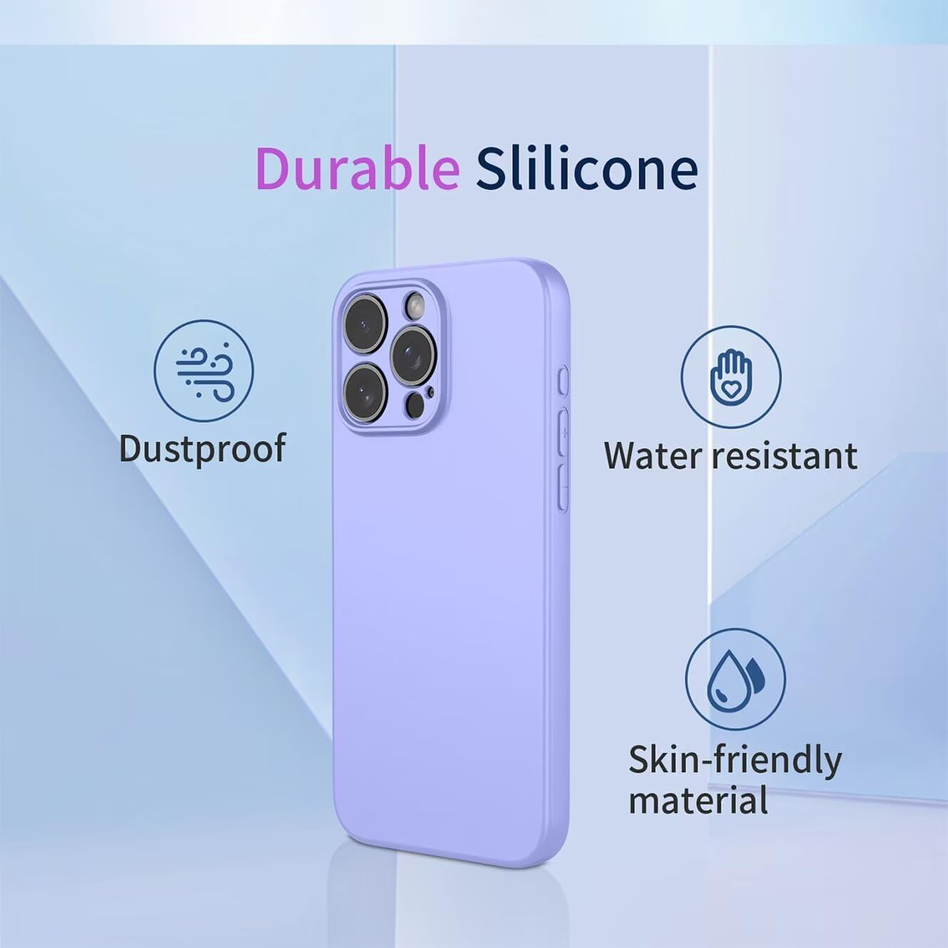 YUECXIN Silicone Case for Xiaomi 15, Ultra Thin Silky Soft Touch Full Body Liquid Silicone Mobile Phone Case, Comfortable to Hold Shockproof Protective Case Purple image number 2