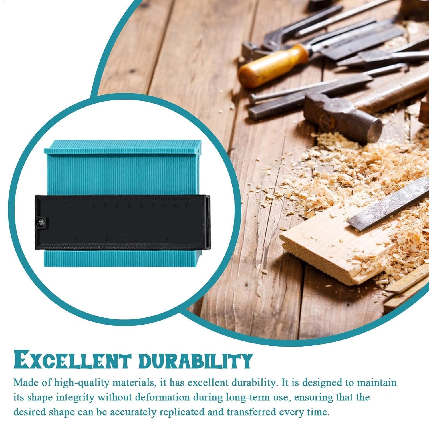 Contour Ruler Tool | Contour Gauge Profile Tool Multifunctional Outline Duplicator | Carpenter Tools Reusable Woodworking Hand Tools for Woodworking Flooring image number 3