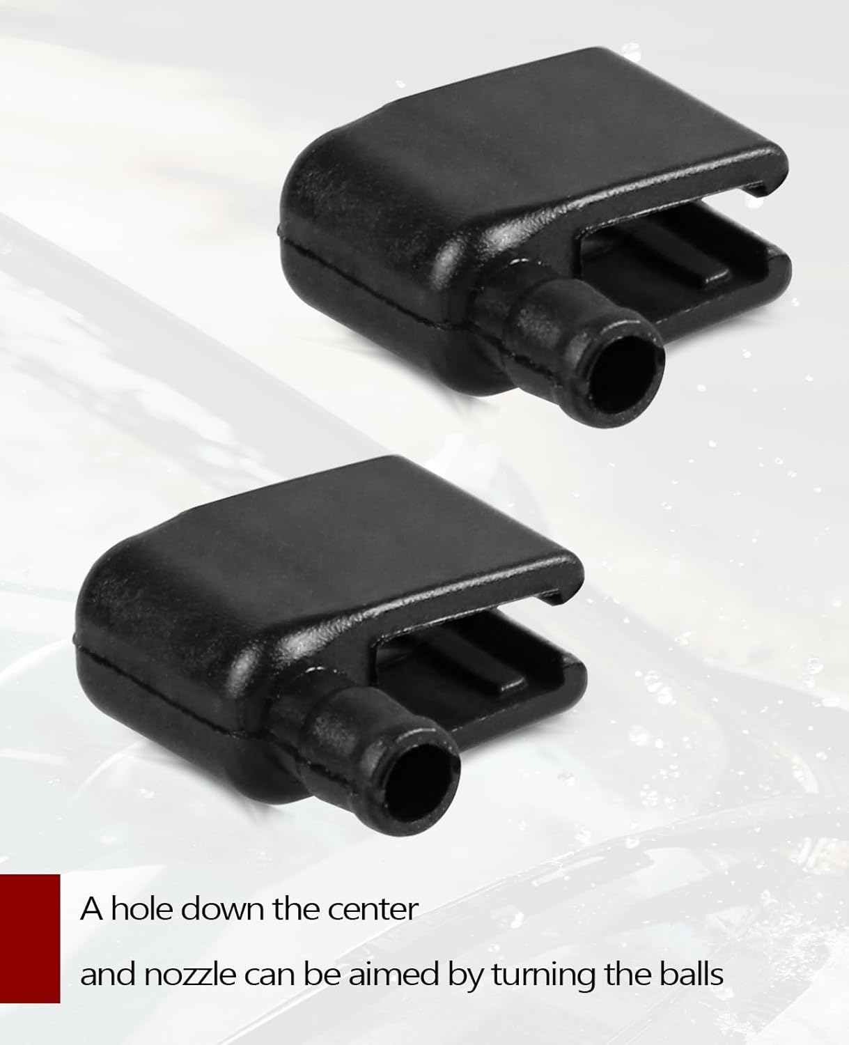 Xislet Upgraded 2 Pack Aimable Brass Windshield Washer Wiper Arm Nozzles Compatible with Mercedes and Dodge Sprinter Van RV Truck Wiper Sprayer Replace 47191/68017440AA image number 2