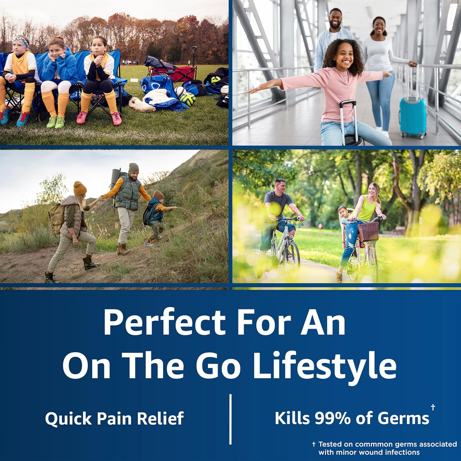 Dermoplast 3-In-1 Medicated First Aid Cloths, Analgesic & Antiseptic Wipes for Treating Minor Cuts, Scrapes and Burns on the Go, Sting Free Formula, 10 Individually Wrapped Cloths (Packaging May Vary)