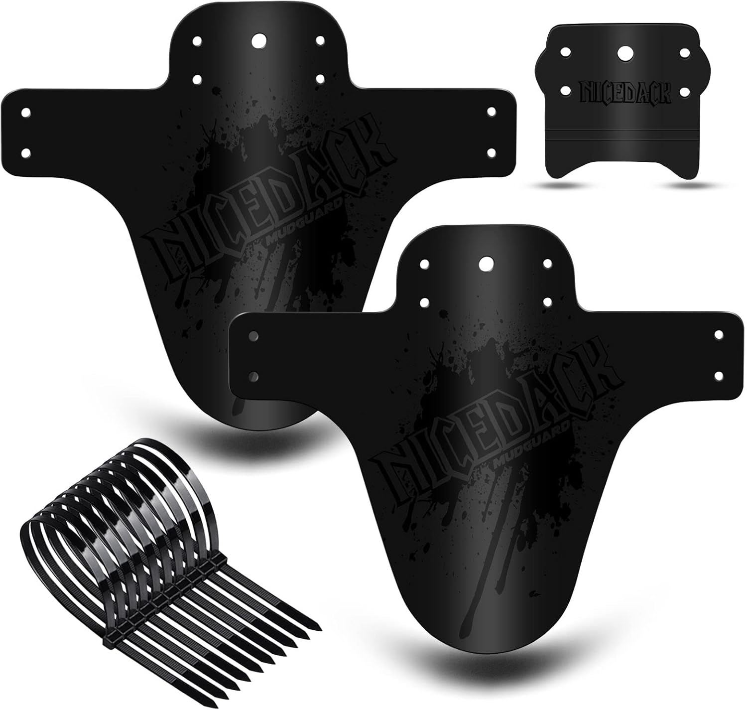 NICEDACK Bike Fender, 2PCS MTB Mud Guard Front and Rear Compatible Bicycle Mud Guard Set Downhill Mountain Bike Mudguard Fits 650B 20" 26" 27.5" 29 Inch and Fat Bicycle (Blue)