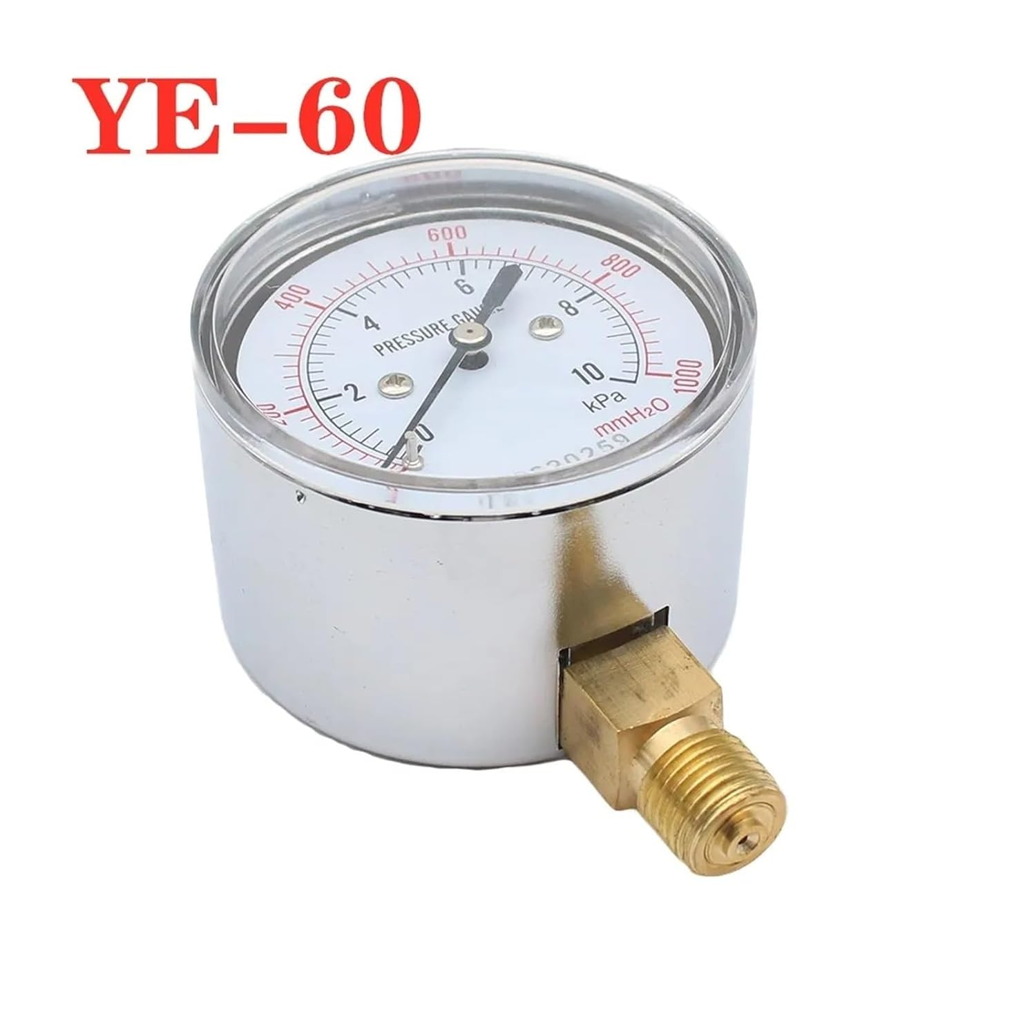 KLVN Diaphragm Pressure Gauge YE60 10Kpa Gas Meter Overpressure Protected Micropressure Kpa (Color: 0-25Kpa) image number 1