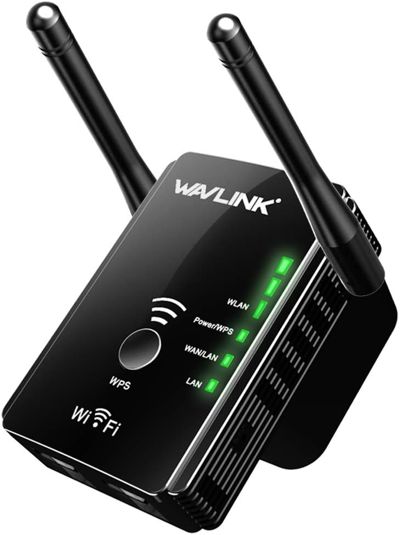 【2022 White Version】Wavlink N300 WI-FI Range Extender Repeater, Universal Router Wireless Access Point Wireless Signal Booster with 2 External Antenna-White image number 5