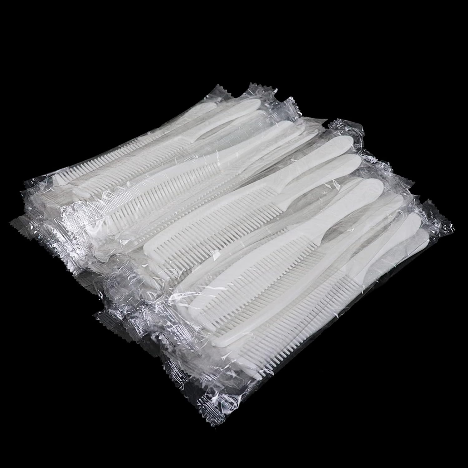White Combs with Individually Wrapped, 7.1 Inch Disposable Combs in Bulk, Hygiene Hair Combs for Hotel, Salon and Homeless (50 Pack) image number 5