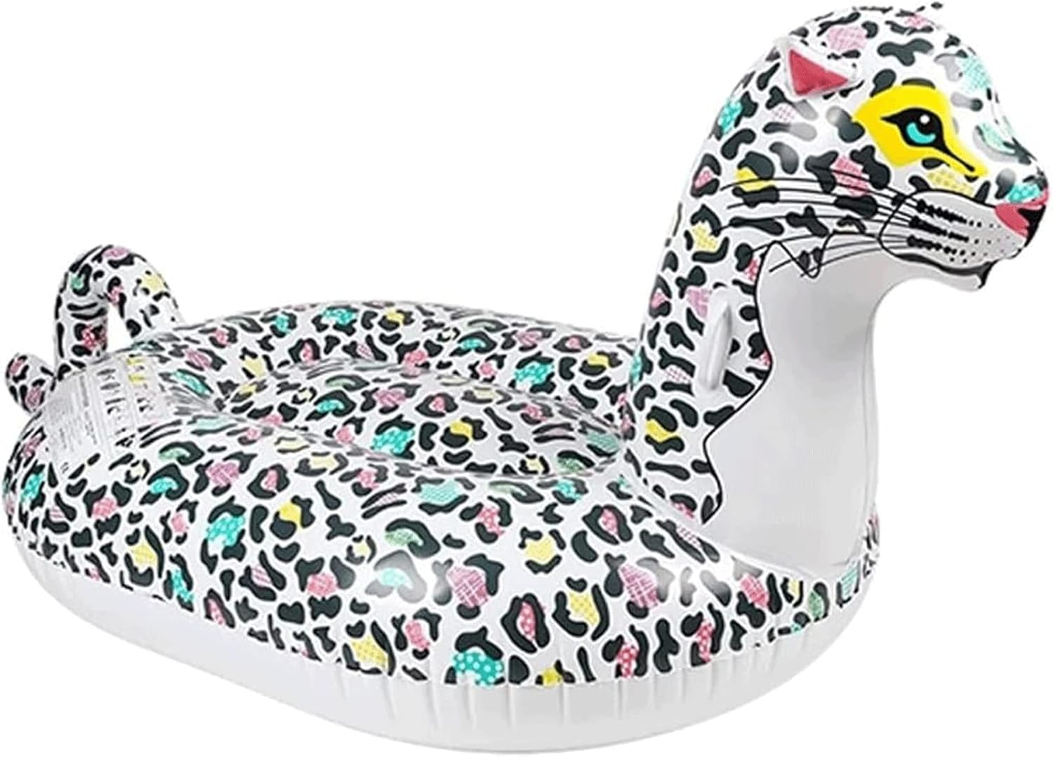 Leopard Shape Inflatable Mount Floating Row, Thickened Inflatable Pool Float with Handle, Summer Water Pool Toys for Adult image number 3