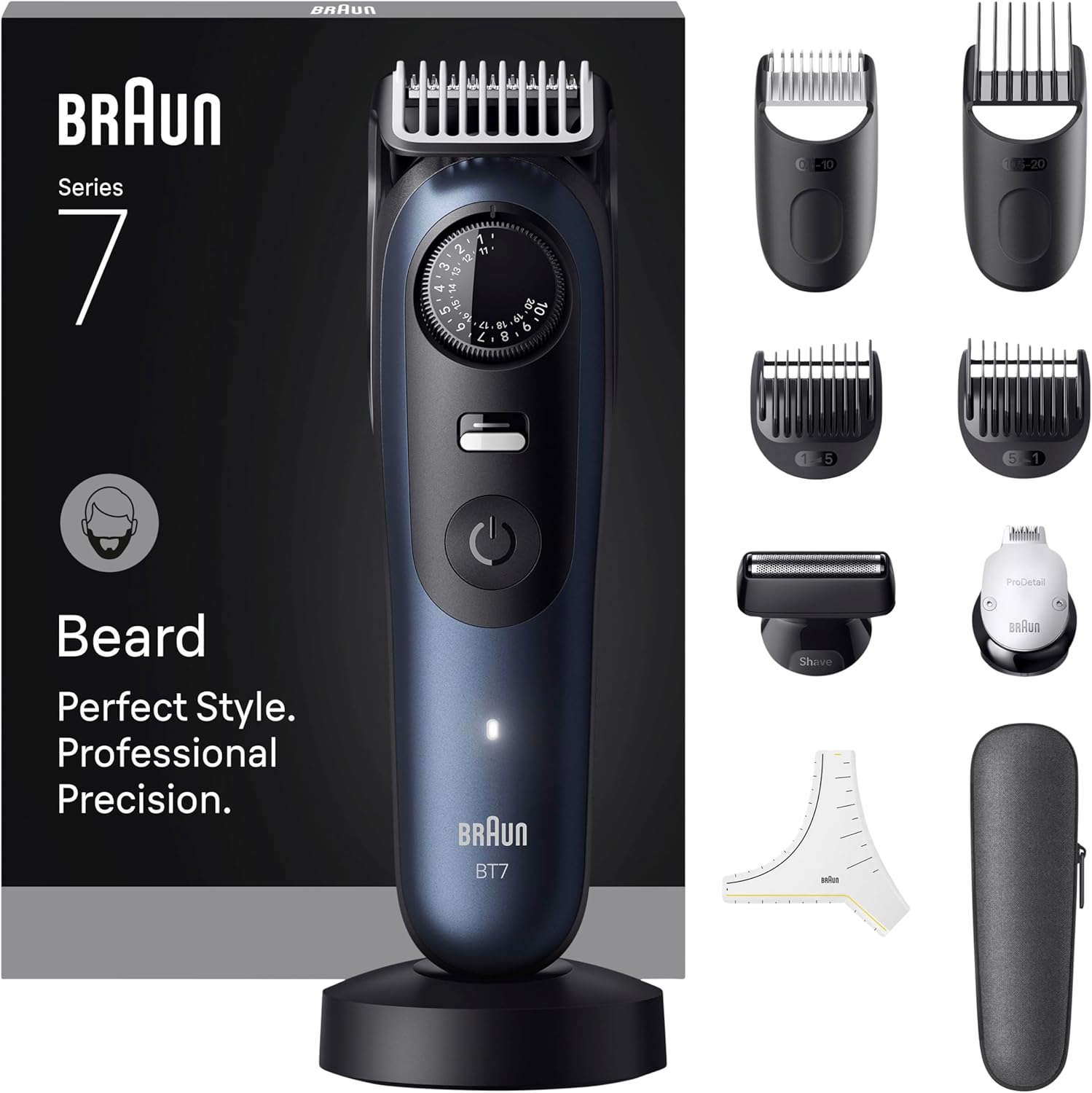 Braun BT754 Series 7 Beard Trimmer with 10 Styling Tools image number 4