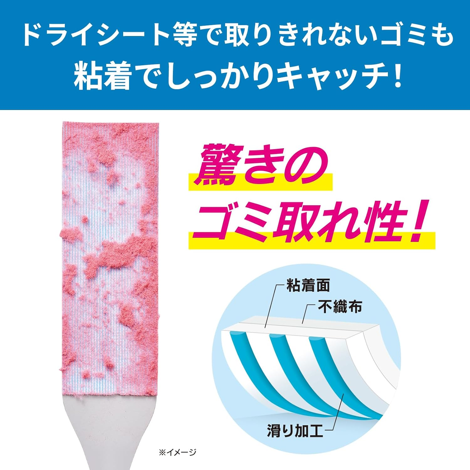 Nitoms CC0027 Sliding Adhesive Wiper Body + 3 Sheets Long for Skimmer Dusting Gaps Cleaning image number 1