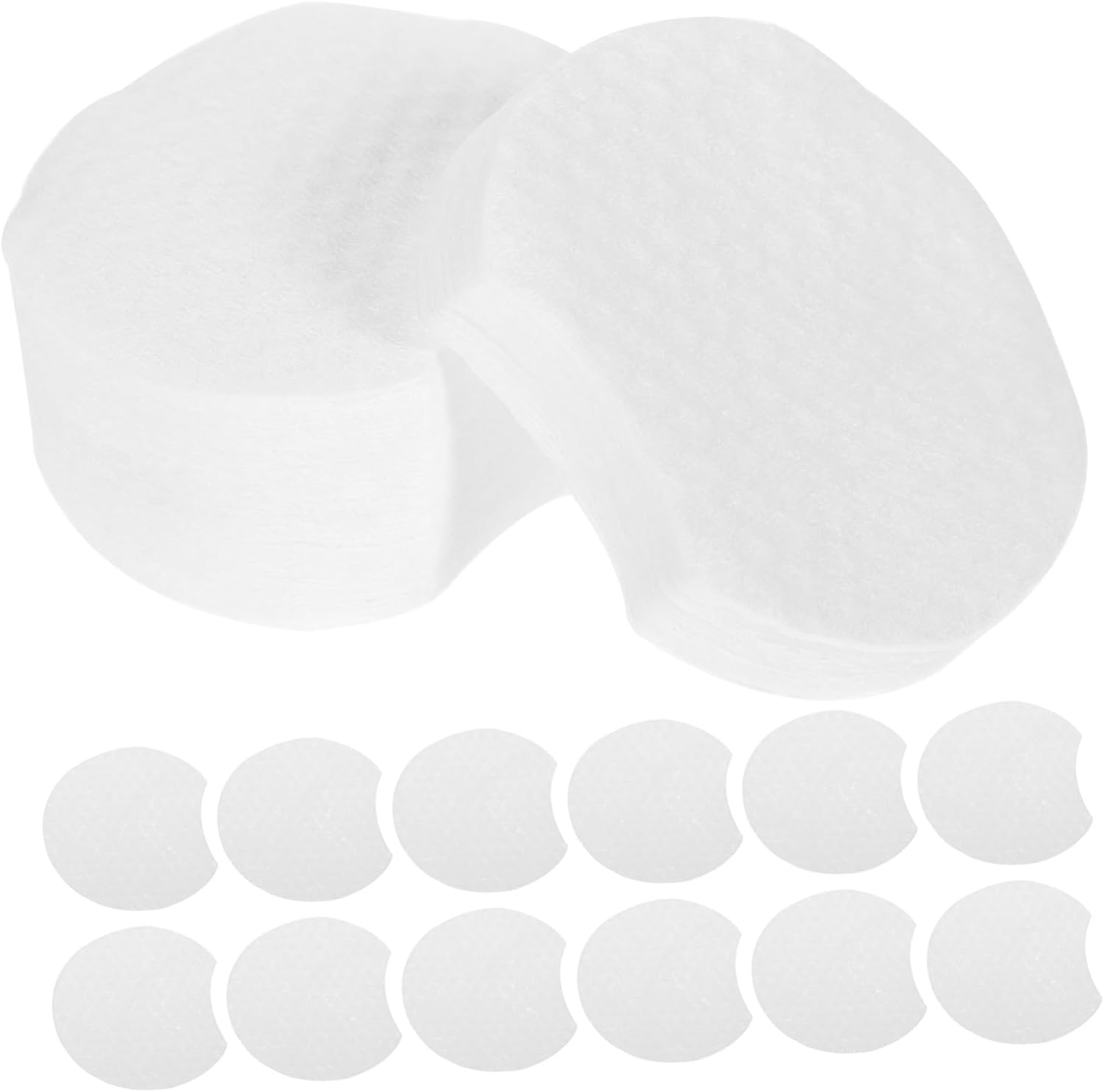 600Pcs Semicircular Makeup Remover Pads Thick Face Pads for Makeup Cleaning for Face Cleaner Travel Use image number 4