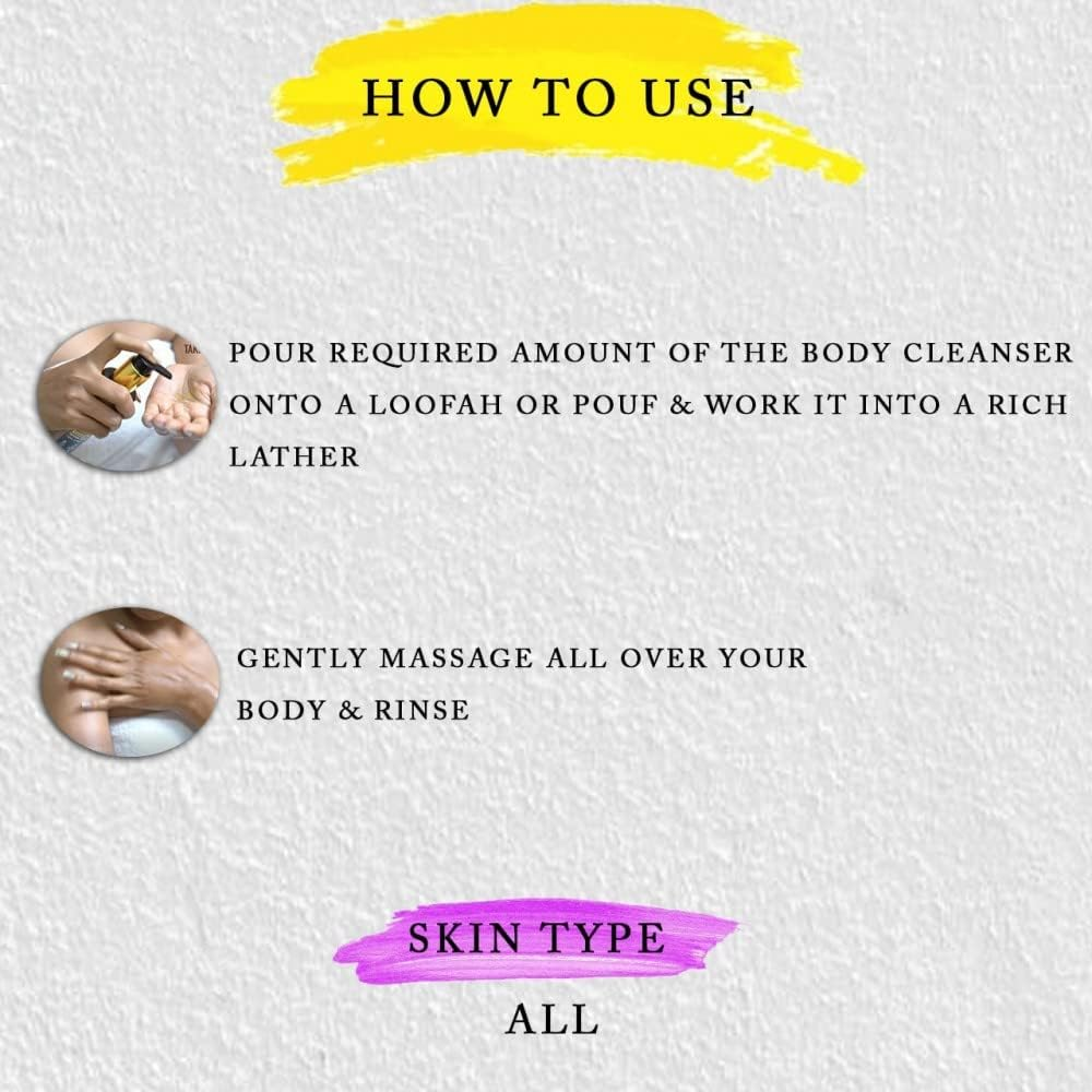 ROOTS & HERBS Ayurvedic Natural Treatment Foaming Body Cleanser (Volcanic Lava Clay & Haridra) Natural Ingredients 100% Vegan, No Parabens, Deep Cleansing, Exfoliation, and Nourishment 6.76Oz/(200 Ml) image number 2