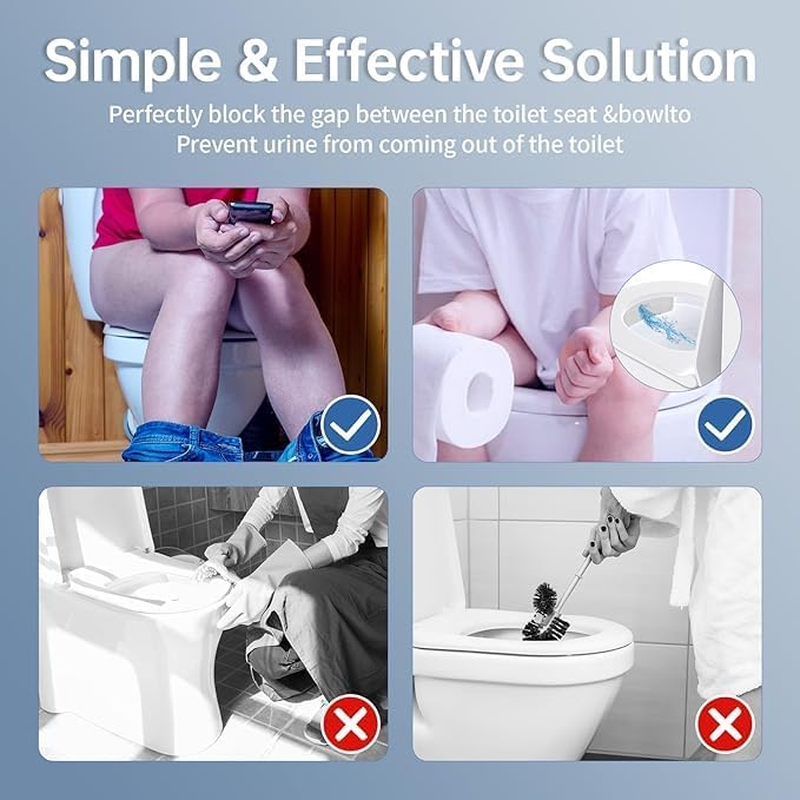 4 Pcs Toilet Pee Guard for Toilet Seat, Splash Guard Prevents Kids and Adult from Peeing Splash to Keep Toilet Clean, Potty Training Pee Splash Guard with Upgrad Super Stickiness image number 1