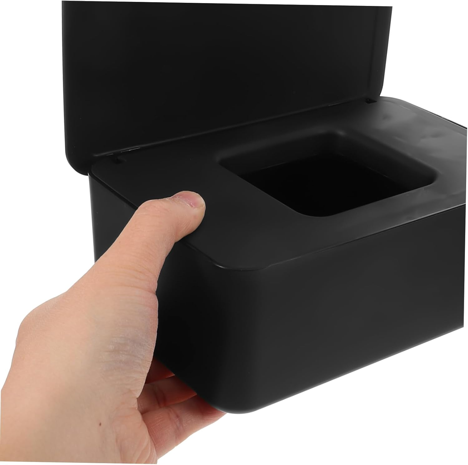 Yardenfun Refillable Wipes Dispenser Box Elegant Plastic Tissue Holder with Lid for Home and Office Stylish Wipe Storage Modern Design for Easy Access and Versatile Placement image number 5