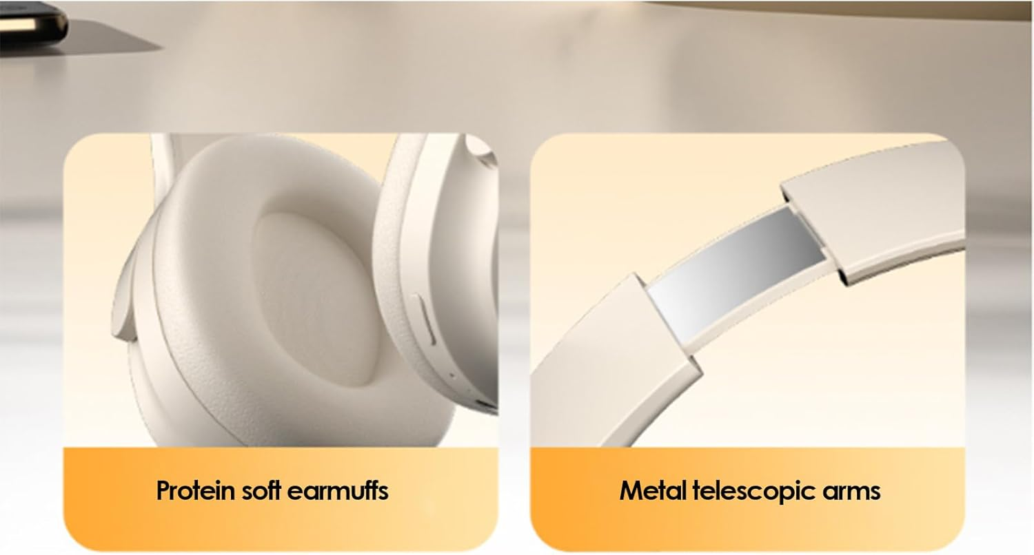 Wireless over Ear Headphones | Foldable over Ear Headphones | Skin-Friendly Cushions Foldable Headset with Stable Signal for Family Travel Home image number 3