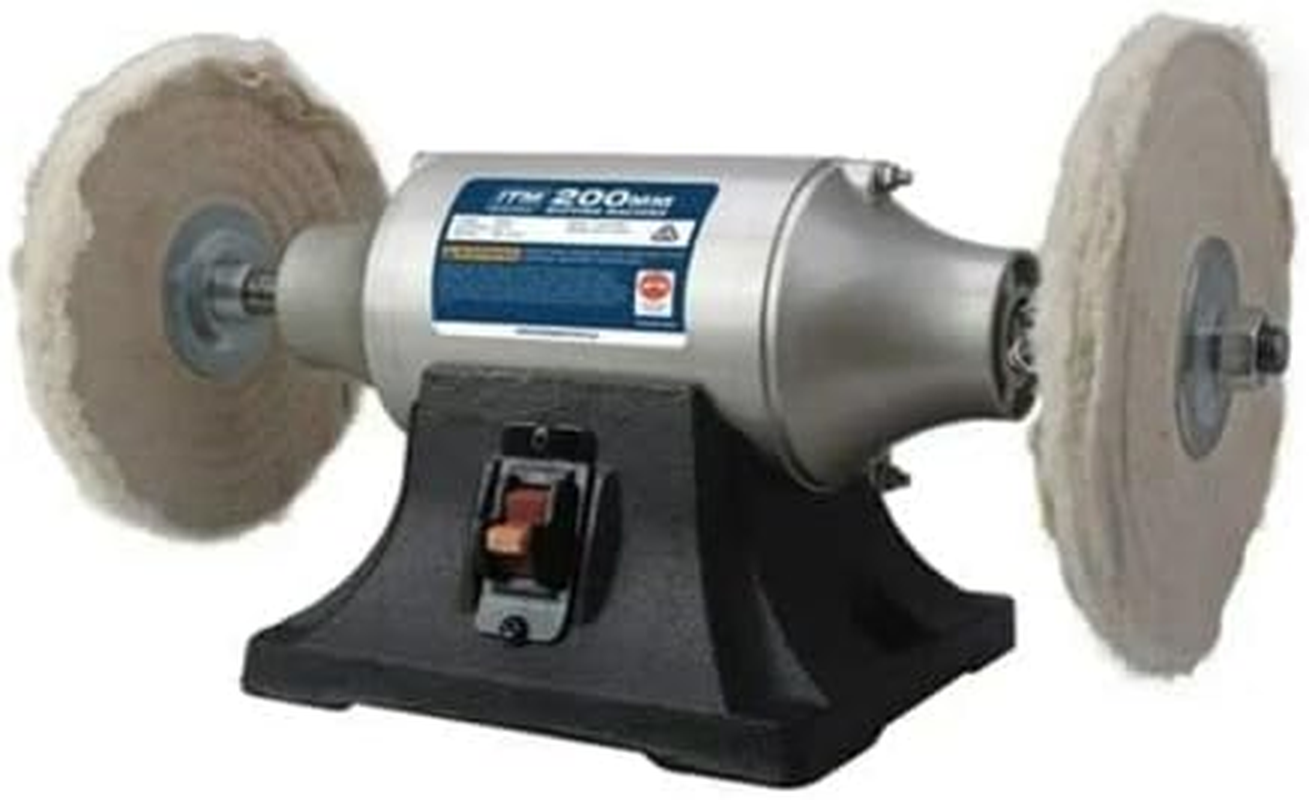 ITM 200Mm 8" Buffer Polishing Machine 240V, Electric Bench Polisher Buffing Tool, TM402-200