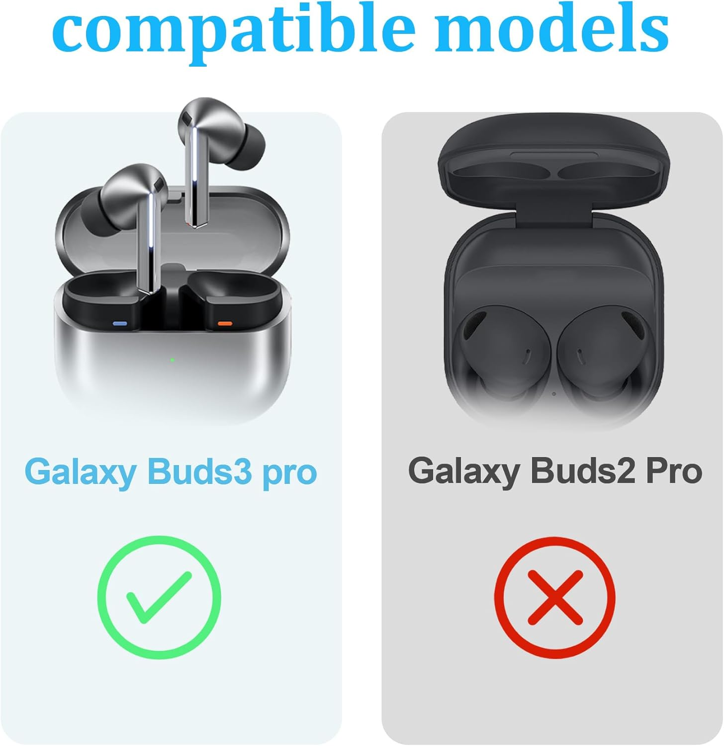 Umvowuxa Galaxy Buds 3 Pro Memory Foam Ear Tips Replacement Comfortable Soft Sound Isolating Ear Tip Covers Ear Tip Accessories Compatible with Samsung Galaxy Buds 3 Pro (3 Pair/Black) image number 6