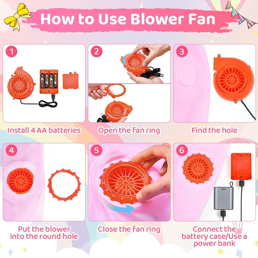 AUTOWT Inflatable Unicorn Costume for Adult, Funny Halloween Inflatable Costumes for Men Women, Blow up Dress up Costume with Air Pump for Halloween Cosplay Holiday Mardi Gras Party - White image number 6