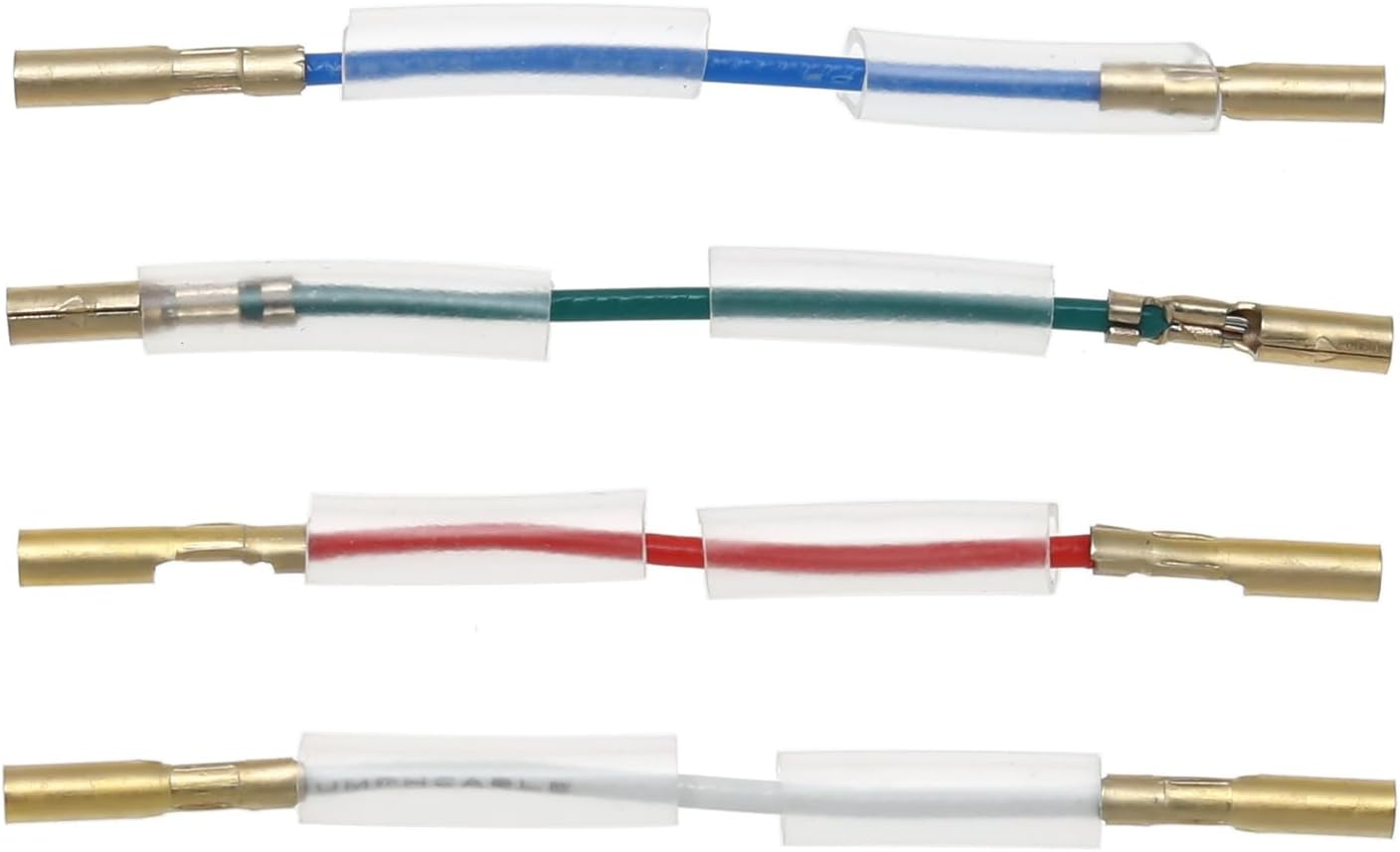 Emsea 4Pcs Oxygen Free Copper Lead Wires Stereo Headshell Wire Premium Phonograph Turntable Wire Electronic Accessories Copper 41Mm