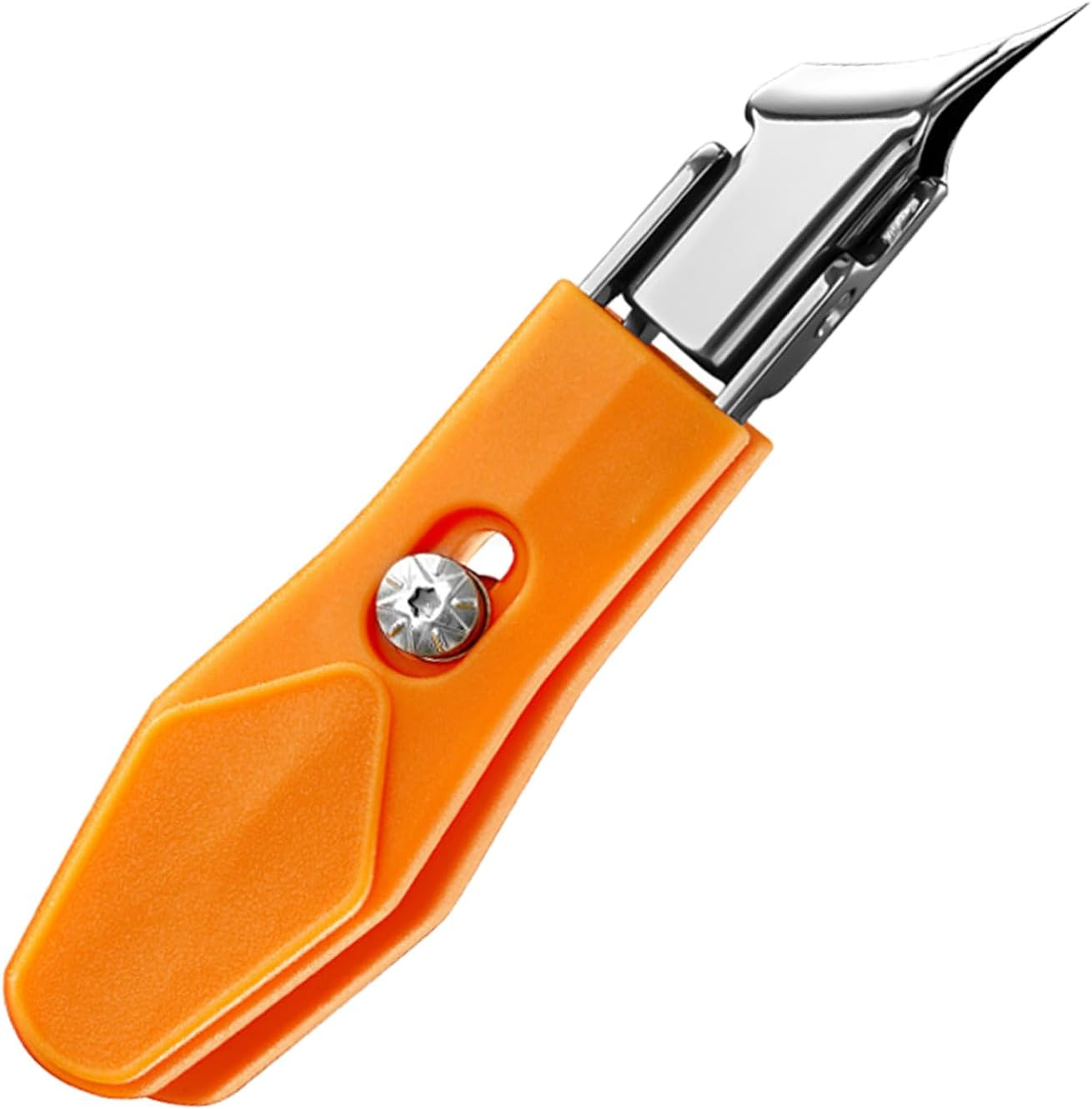 Slanted Nail Clippers,Home Fingernail Cutter - Precision Nail Clippers with Anti-Slip Grip for Salon Manicure Pedicure Home Travel Tool Women Seniors Kids - Orange image number 5