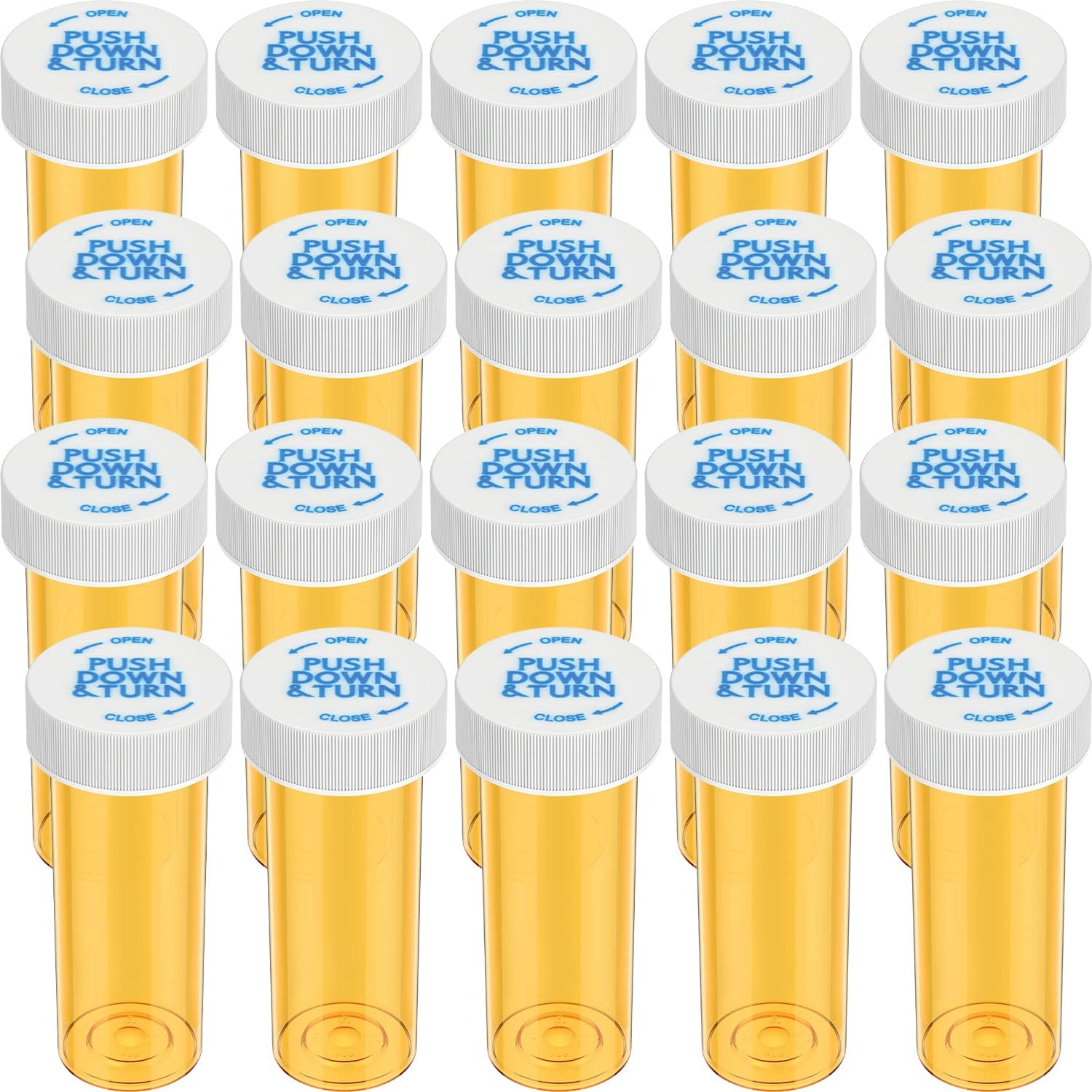 Empty Plastic Medicine Pill Bottles with Child Resistant Caps (20 Pack), 6 Dram Small  Medicine Containers Travel Pill Vials Clear Pill Case Organizers image number 2