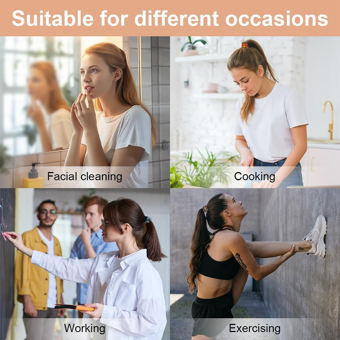 Pack of 12 Women'S Hair Bobbles Girls Elastic Braid Scrunchies Kknekki Hair Scrunchies Original Stylish Ponytail Holder for Women and Girls (12 Colour Variations) image number 1