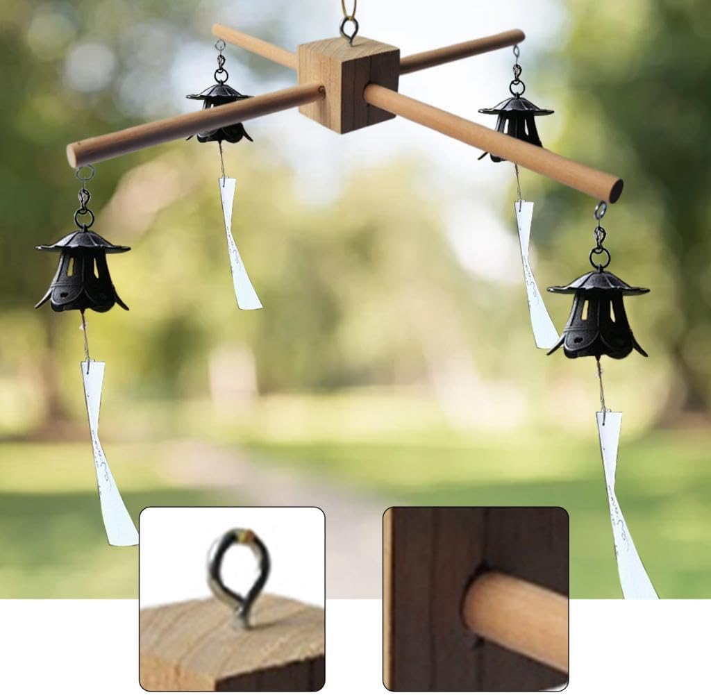 Wooden Mobile Frame Kit Mobile Hanger,Bed Toy,Newborn Crib Hanger for Bedroom Bell image number 3
