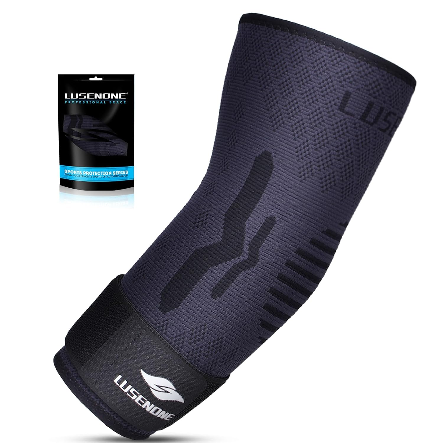 Tennis Elbow Brace with Strap, Elbow Compression Sleeve for Women and Men, Elbow Support Brace for Tennis Elbow, Golfers Elbow, Tendinitis, Pain Relief, Workouts, Weightlifting