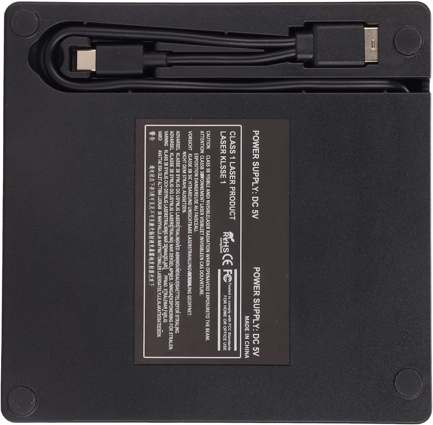 External DVD Drive Box, Detachable Optical Drive Enclosure with USB3.0/2.0 5Gbps, External DVD Drive Box for Window2K, for XP, for 2003, for Vista, for 7, for Linux, for 10 OS X image number 3