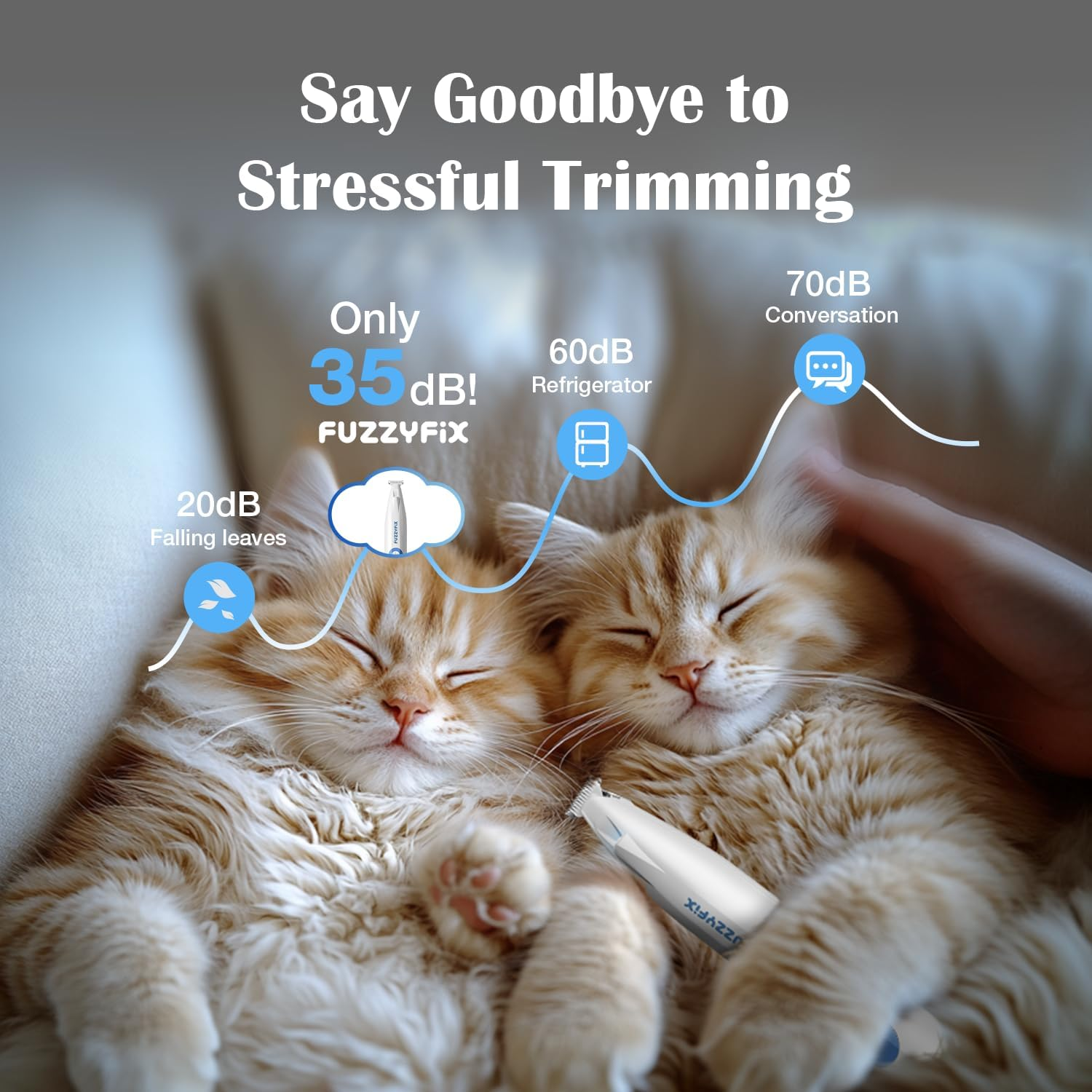 Dog Paw Trimmer with LED Light, Low Noise Paw Trimmer for Dogs, Type-C Rechargeable Pet Grooming Kit Dog Grooming Clippers for Paws, Eyes, Ears, Face, Rump, 18 Mm Widen Blade image number 3