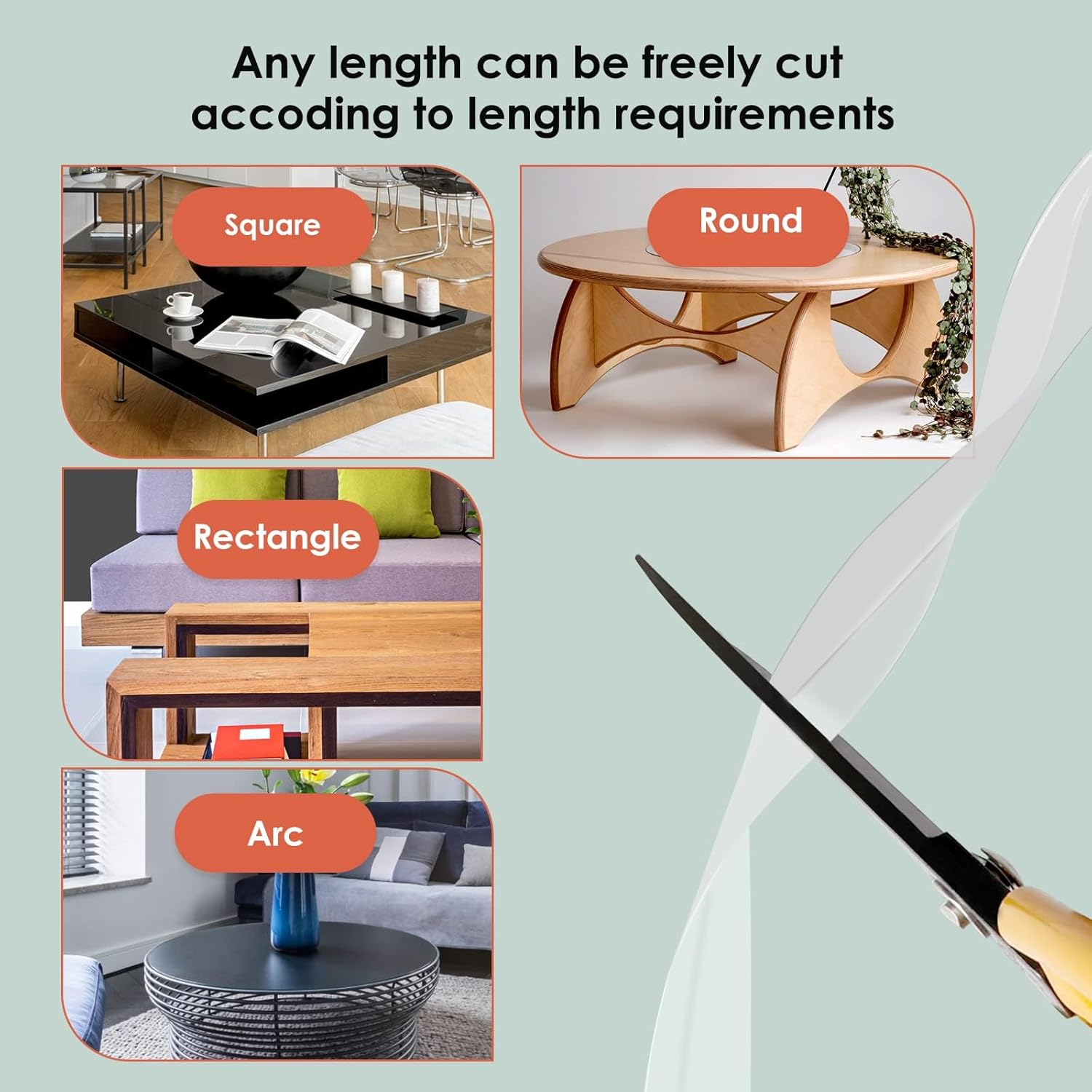 Edge Protector Strip Silicone 3M/9.8Ft Baby Safety Bumper Strip Transparent Table Edge Guard with Kids Proofing Safety Corner for Table Desk Furniture Cabinets Shelf Sharp Corner image number 4