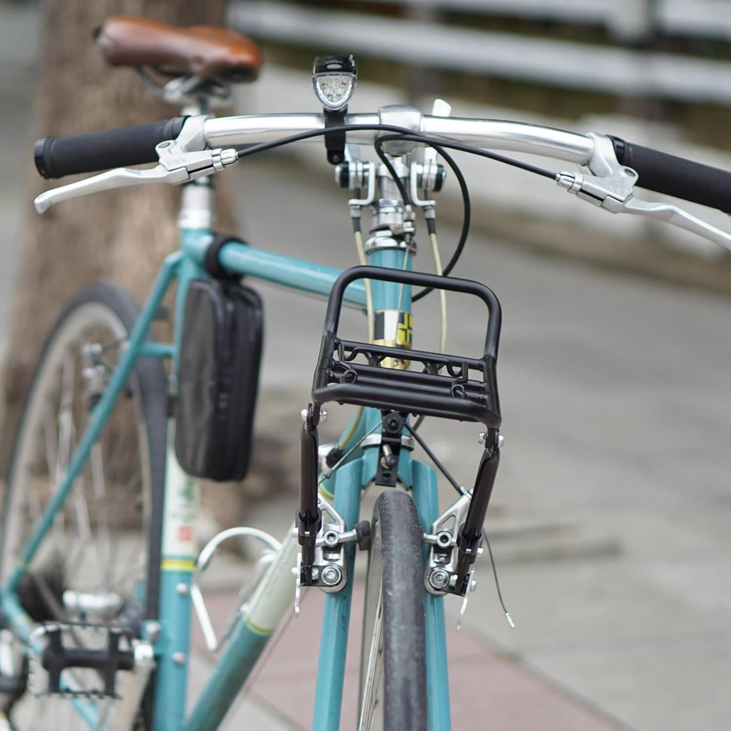 Vincita Front Rack for Bicycle - Cargo Rack for 16"-28" Wheels - Spring Clamp & Bungee Hook Anchor - 22 Lb Load Capacity - Ideal for Road, City, Hybrid Bikes & Ebikes. image number 1