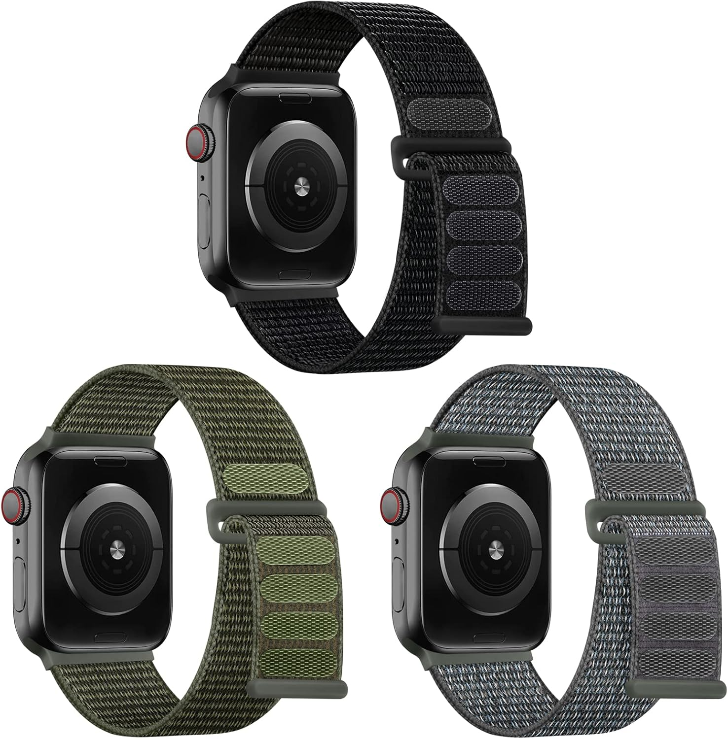 Witzon Solo Loop for Apple Watch Band 42Mm 44Mm 46Mm 45Mm 49Mm 41Mm 40Mm 38Mm Men Women, Soft Adjustable Straps Breathable Nylon Sport Bands for Apple Iwatch Ultra Series 10 9 8 7 6 5 4 3 2 1 image number 4