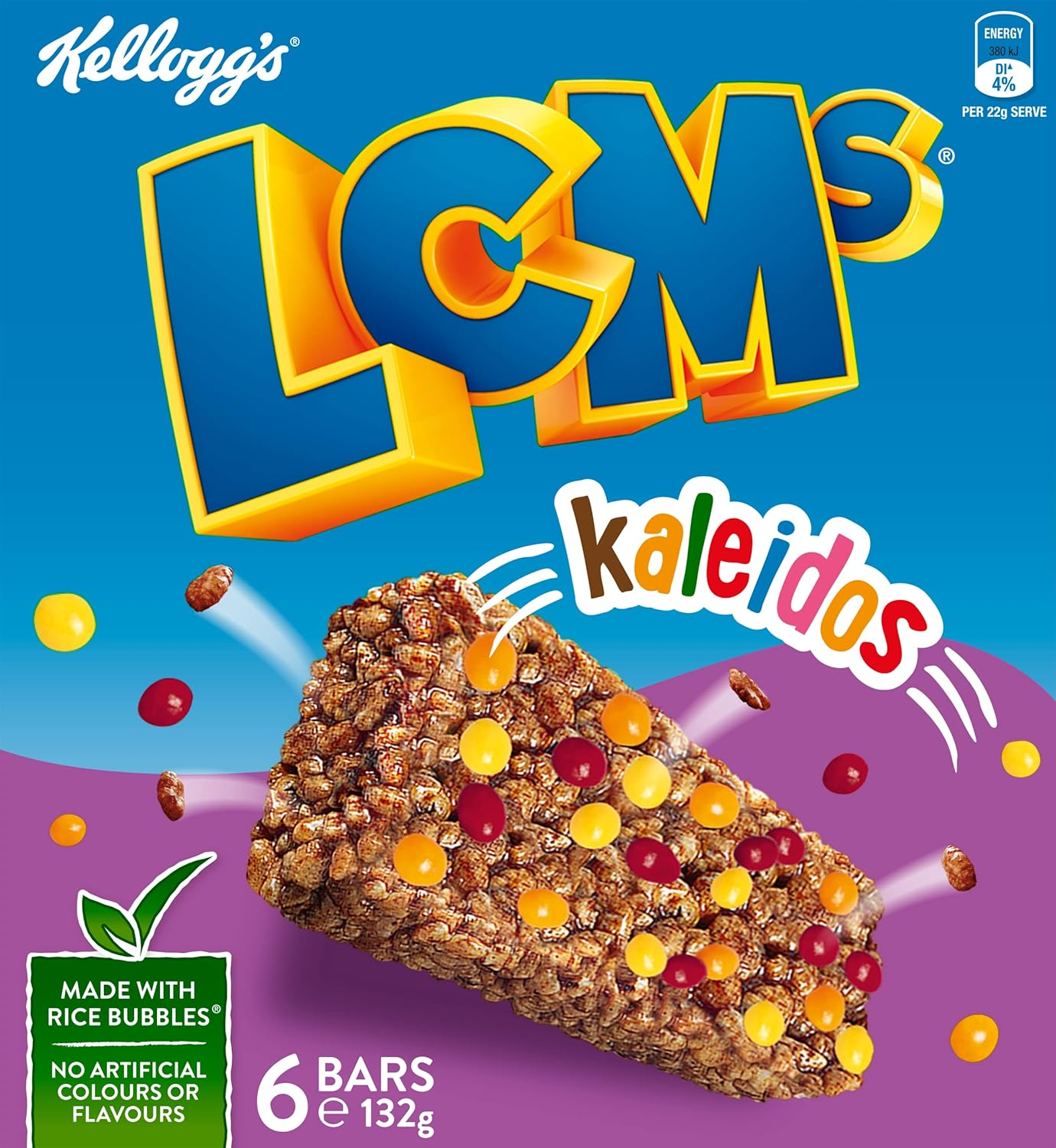 Kellogg'S Lcms Kaleidos Puffed Rice Snack Bars, 132G, 6 Count (Pack of 1) image number 3