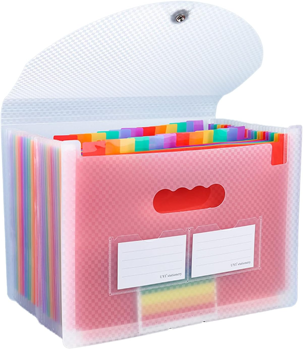 25 Pockets Folders,Accordion File Organizer, A4 Letter Size Paper File Organizer,Expanding File Folder with Labels,Document Organizer for Classroom, Home, Office and Travel image number 1