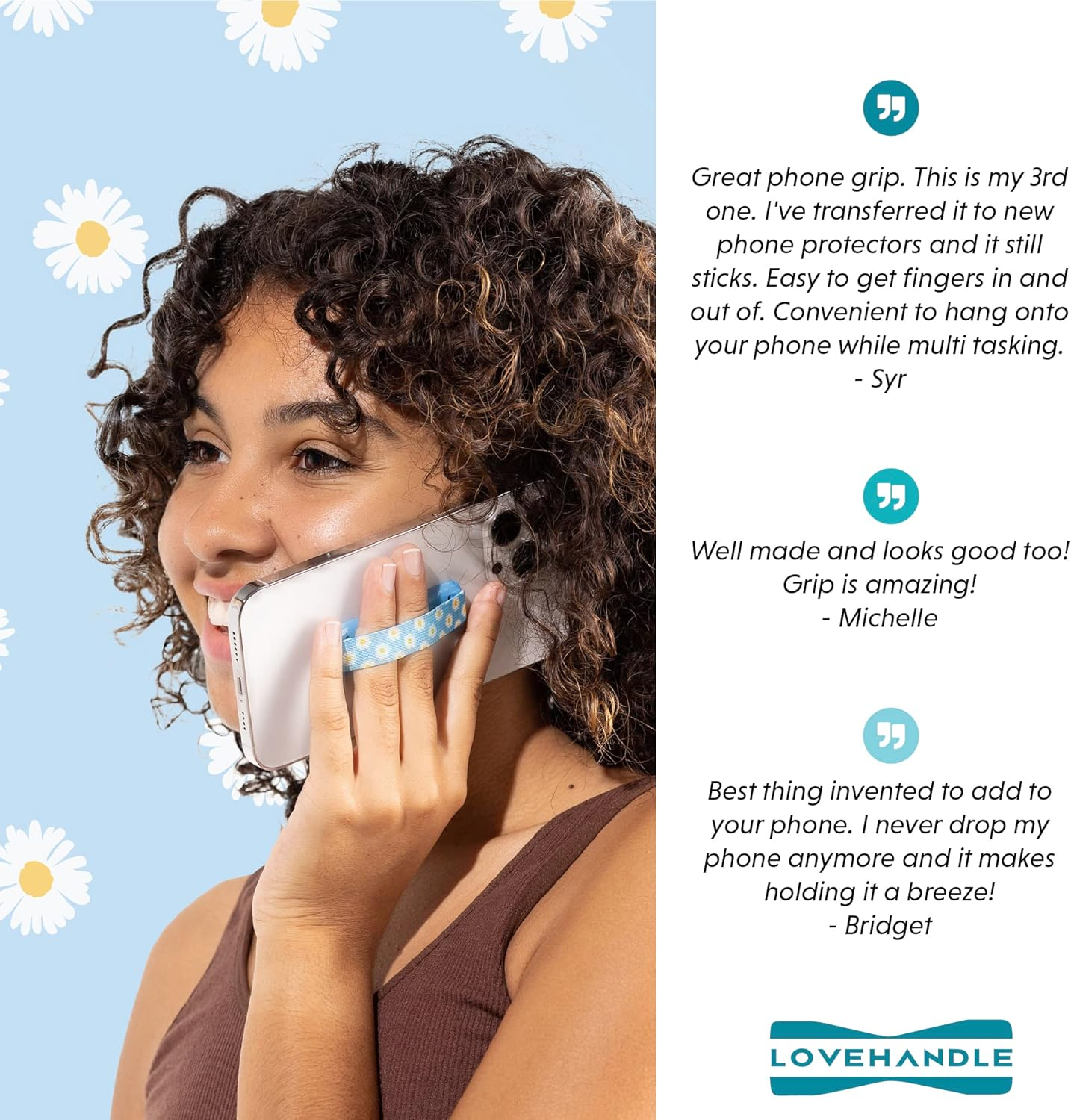 Lovehandle Universal Grip for Most Smartphones, Mini-Tablets and Cases, Black Elastic Strap with Black Base, Lh-01Black image number 6