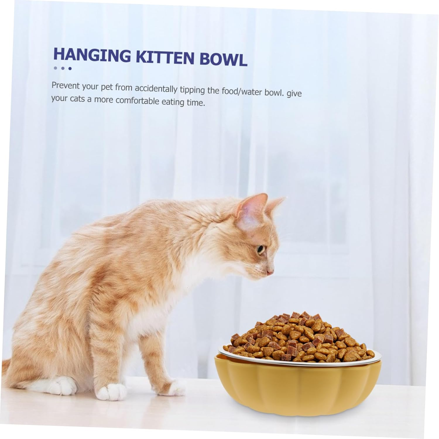 Weedsy 2Pcs Hanging Dog/Cat Bowl Dog/Cat Bowls Stainless Steel Pet Accessories Pet Food Container Pet Feed Bowl image number 2