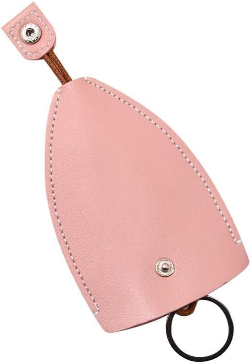 Elegant PU Leather Key Organizer Pouch - Pull Strap Key Holder Bag - Compact Storage for House and Car Keys - Durable Ring Design for Easy Accessibility