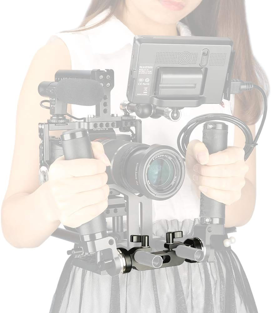 NICEYRIG 15Mm Dual Rod Clamp with Rosette for ARRI Standard(M6 Thread, 31.8Mm) image number 4