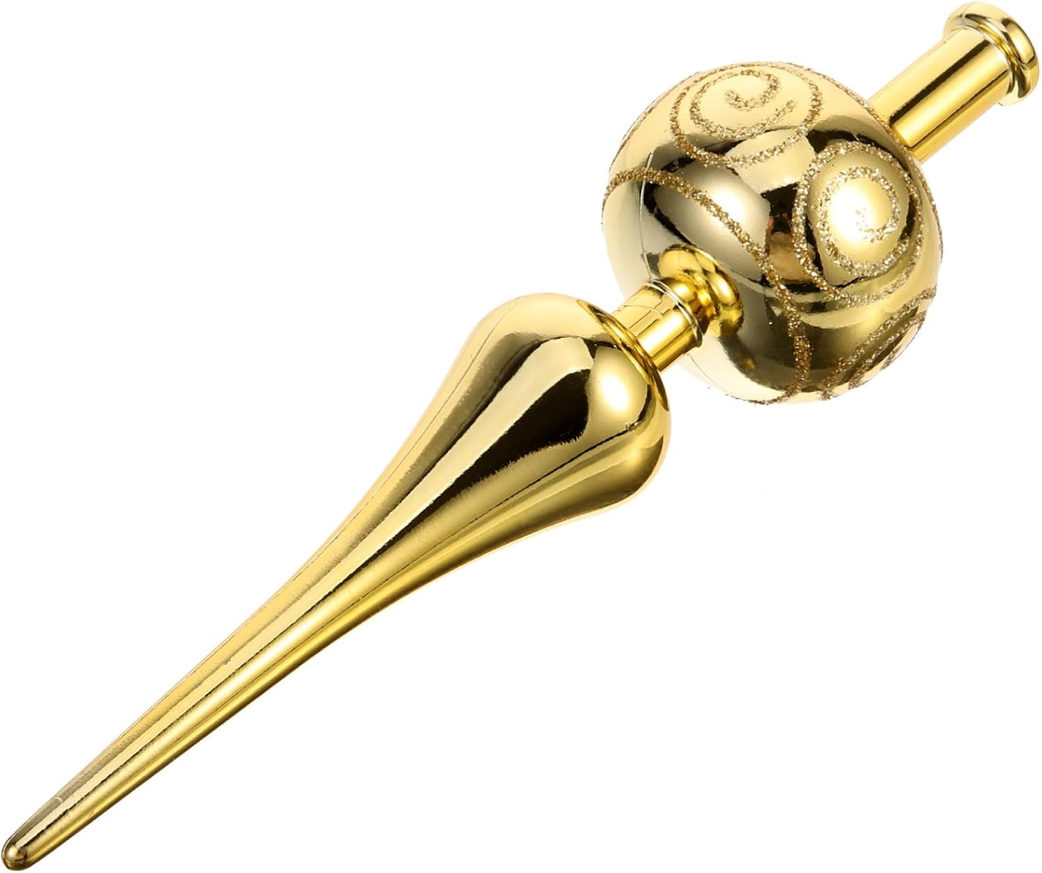 Ipetboom Christmas Tree Topper, 9 Inch Vintage Tree Topper Christmas Tree Sequins Adornment Christmas Decorations, Silver