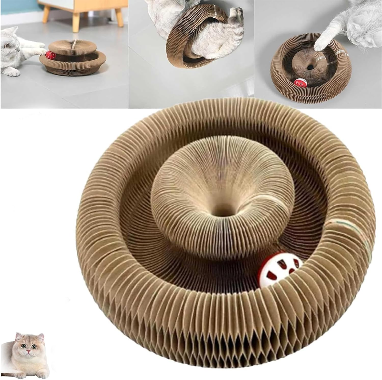 Boopz Ball for Cats, Boopz Ball Toy, Flexible Cat Scratcher, Foldable Cat Toy with Balls, Interactive Mental Physical Exercise for Cats (2Pcs) image number 4