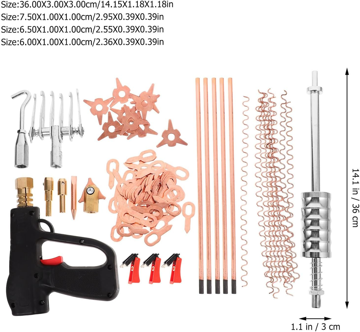 PAMINGONO Automotive Dent Puller Kit for Car Body Panel Repair Versatile Welder Tool for Door Dings and Dents Use Auto Body Panel Welding and Repairing Equipment image number 3